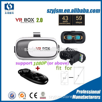Best selling VR BOX Virtual Reality Headset 3D VR Glasses for Video Movie Game fit for 4~6 inch Smartphones